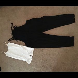 Light weight overalls with free people body suit